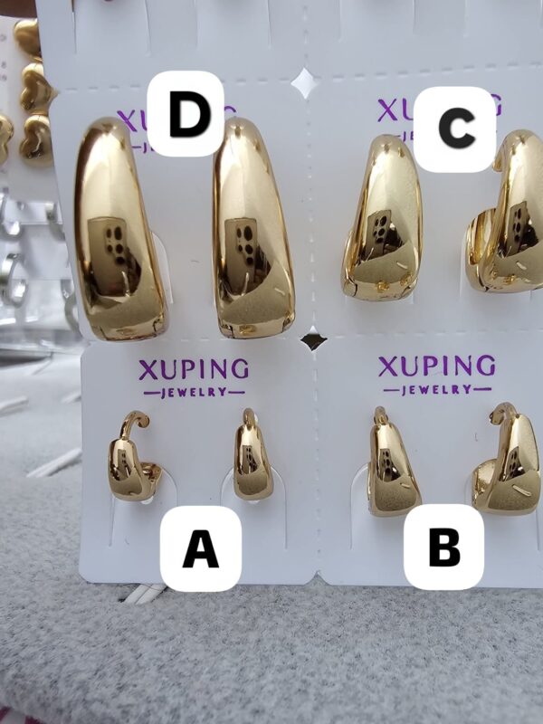 canoas grande, medianas y mini xuping jewerly rose plateado