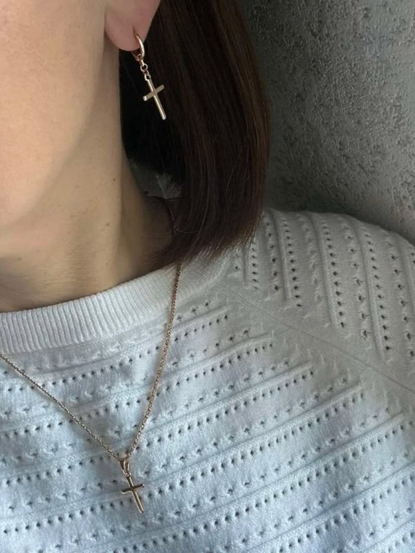 aretes cruz xuping jewerly rose