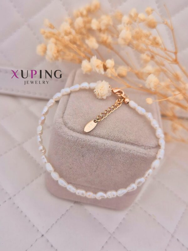 pulsera perla de río naturales xuping jewerly rose