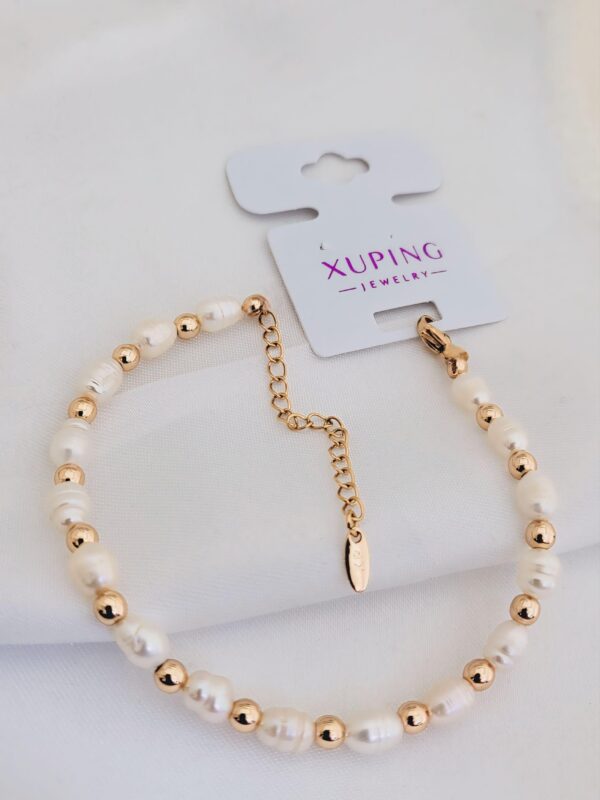 pulsera perlas de río naturales xuping jewerly rose