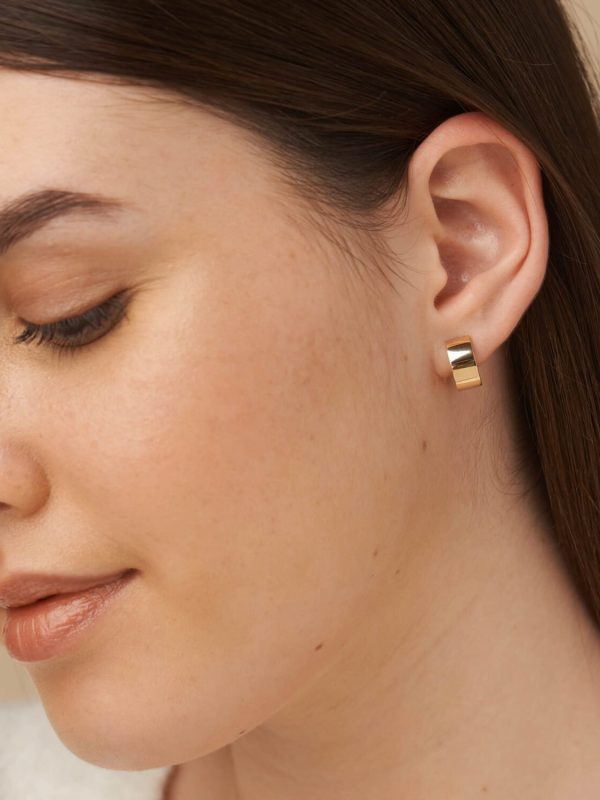 argolla lisas aretes básicos xuping jewerly rose