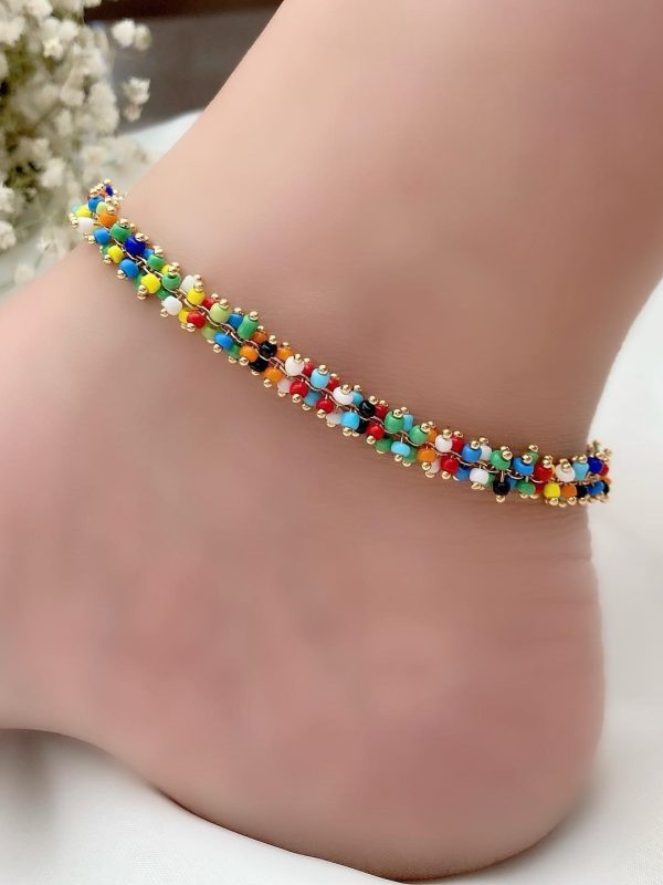 tobilleras y PULSERAS rose YSX jewerly mostacillas