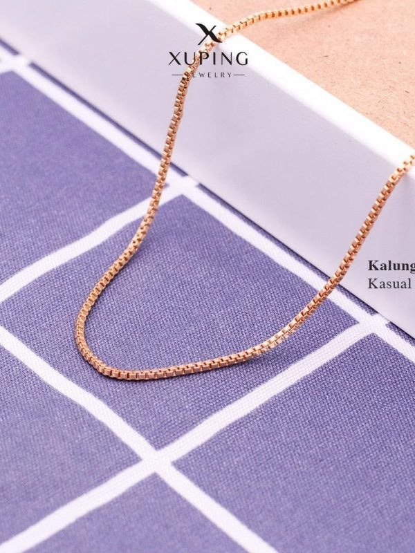 cadena veneciana cubo 45cm xuping jewerly rose