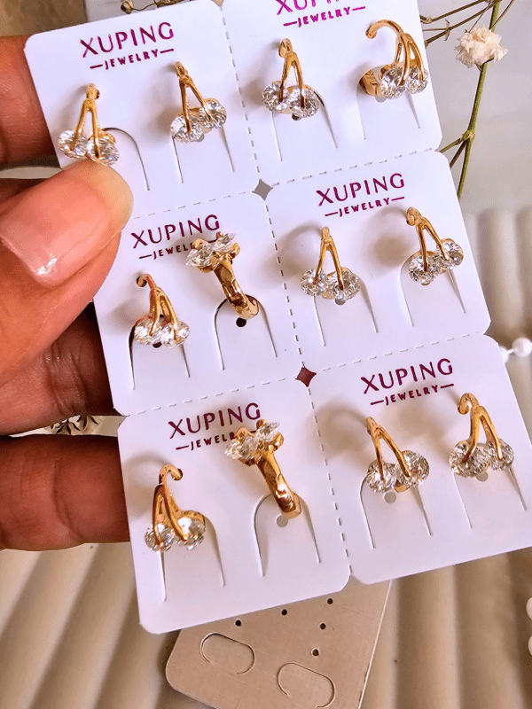arete tipo cereza xuping jewerly rose