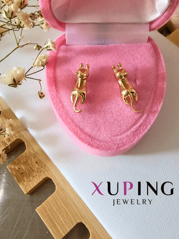 arete gato 🐱 xuping jewerly rose