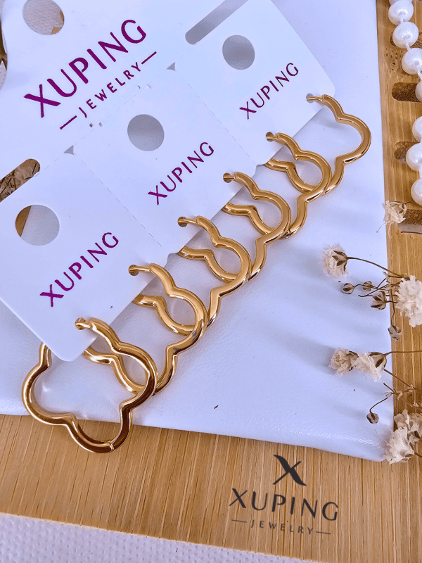 arete tipo van cleef xuping jewerly rose