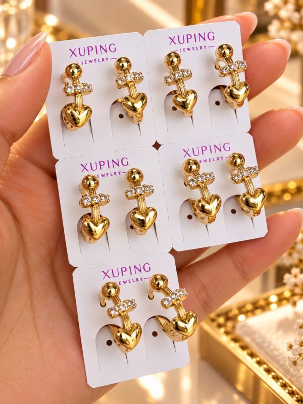 arete corazon xuping jewerly rose
