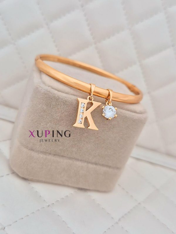 puñera+ iniciales +dije xuping jewerly rose. todas las letras