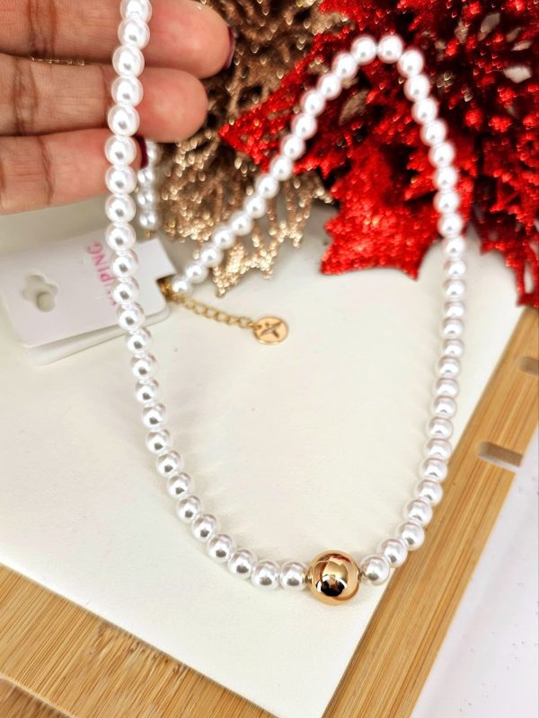 p15 collar perlas bombita xuping jewerly rose