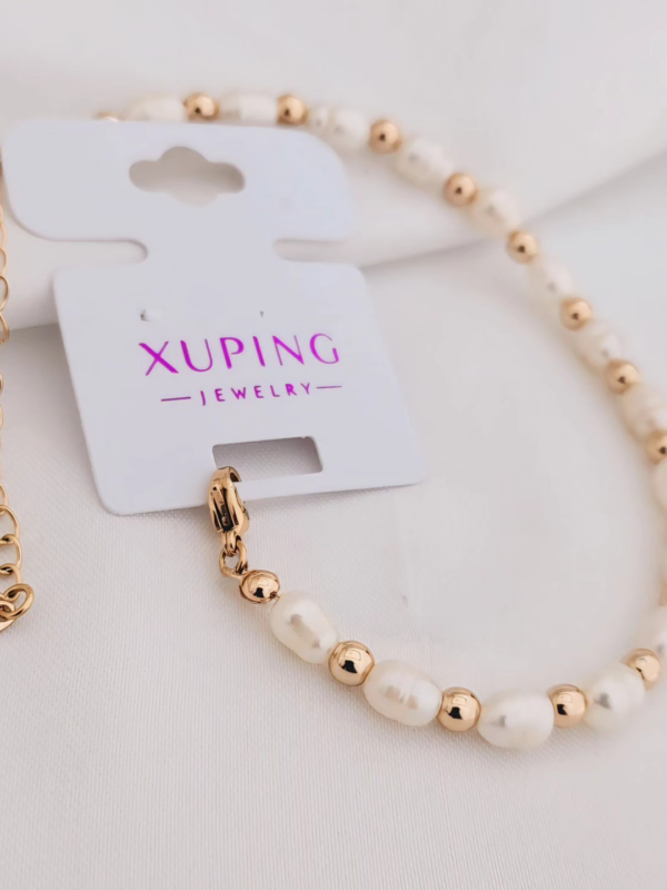 pulsera perlas de río naturales xuping jewerly rose