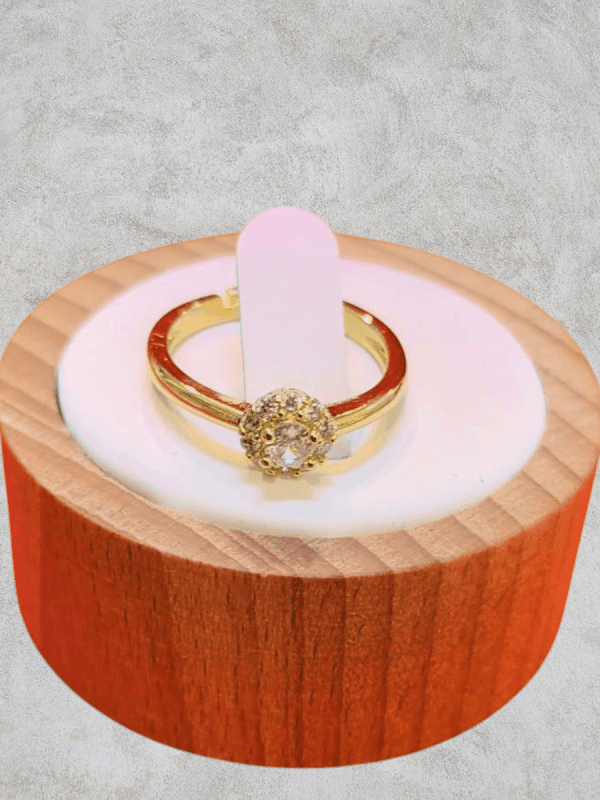 anillo punto de luz acero dorado regulable