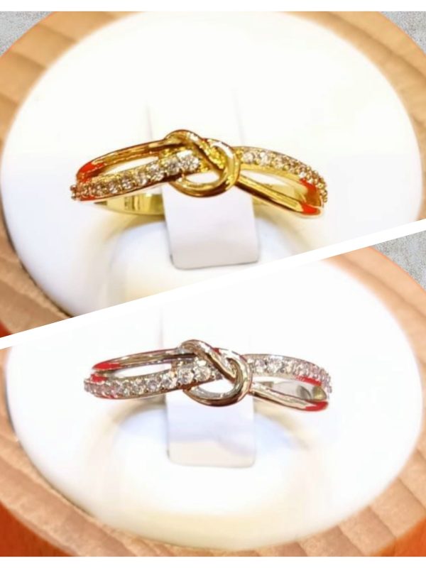 anillos nudos acero dorado plateado regulable