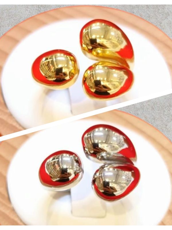 anillos chunky acero dorado plateado regulable