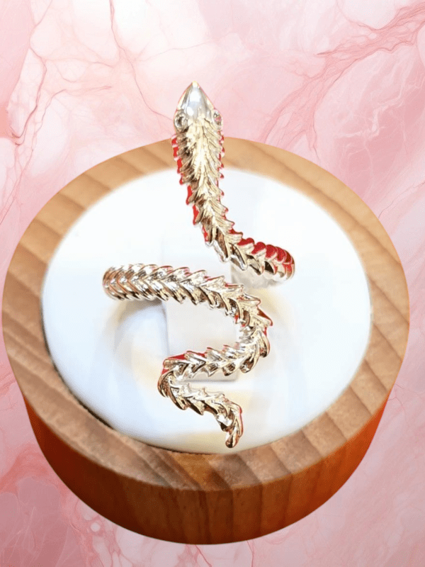 anillos serpiente acero plateado regulable