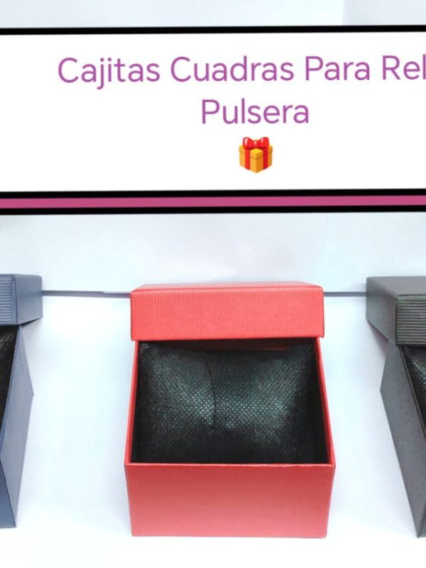 caja pulseras o reloj con almohadilla, 8*8*5cm paquete de 1 solo color contiene 12und