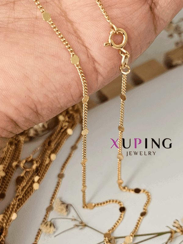 cadena puntos planos xuping jewerly rose 45cm