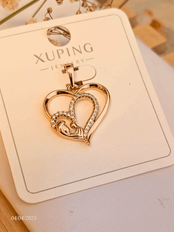 dije mamá dobble corazon xuping jewerly rose