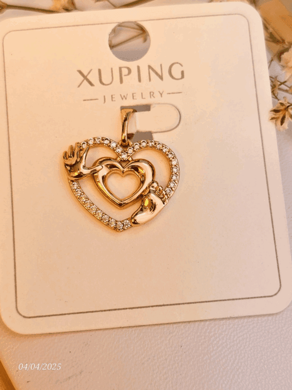 dije mamá corazon pies manos xuping jewerly rose