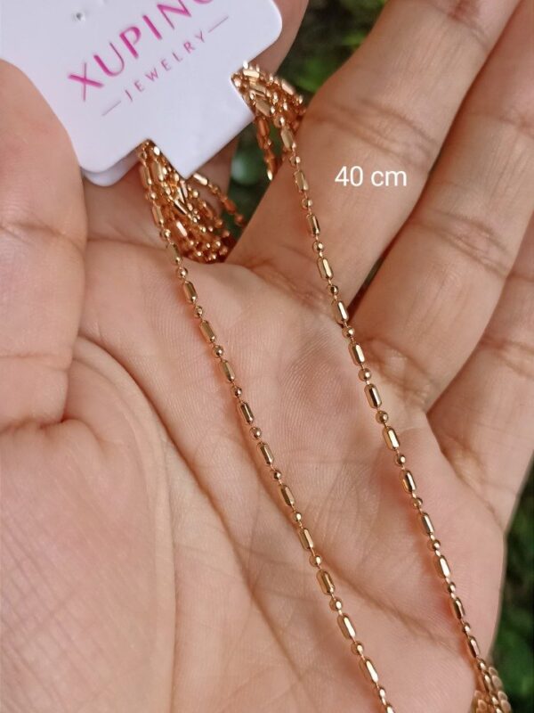 cadena punto y coma 40cm+extensión xuping jewerly rose