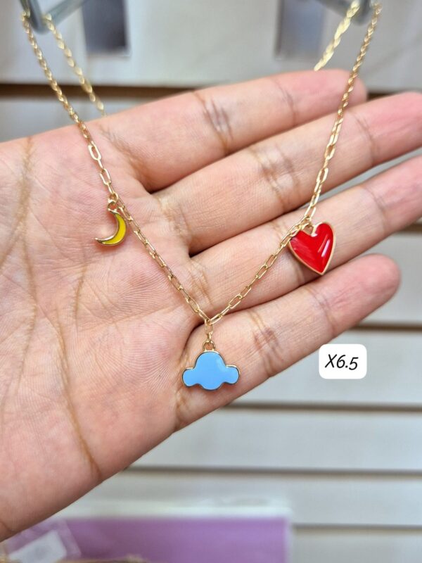 collar nube luna corazon xuping jewerly rose