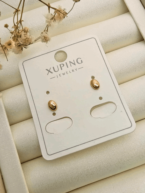 arete huevito xuping jewerly rose