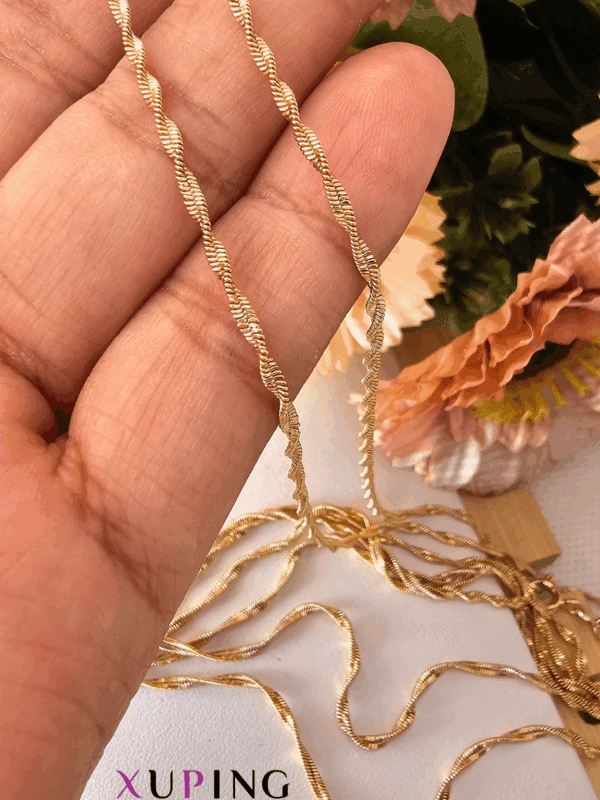 cadena entorchada 45cm xuping jewerly rose