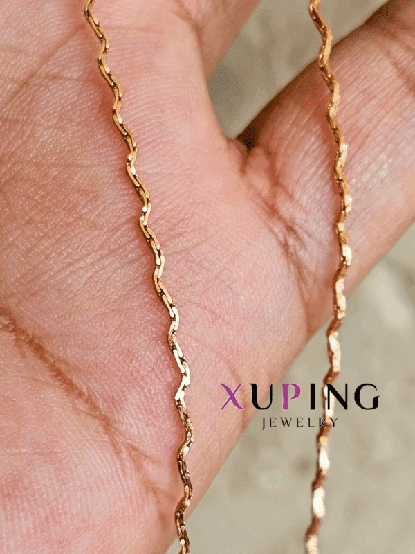 cadena zig zag 45cm xuping jewerly rose