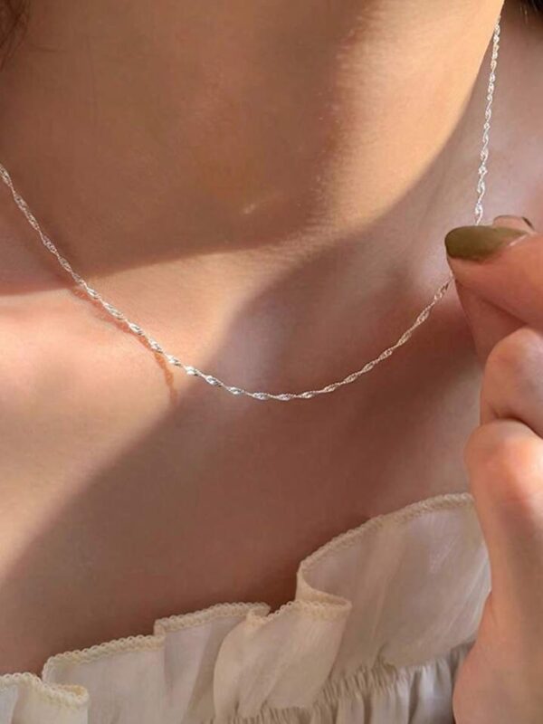 cadena entorchada 45cm xuping en jewerly y TTM plateado