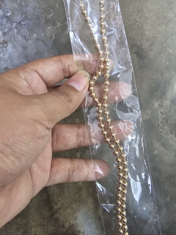 collar 5mm billas lisas 45cm xuping jewerly rose cadena