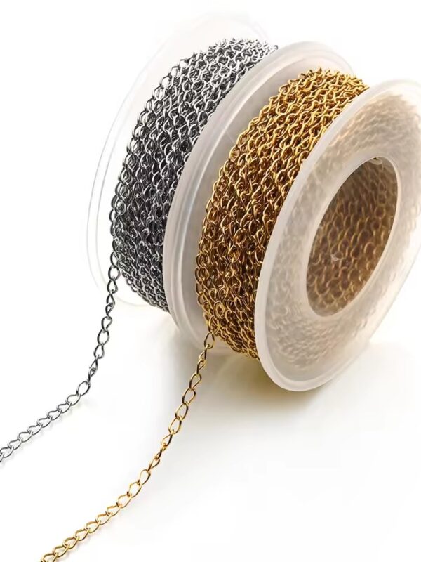 13982609-df56-4af4-9177-28cf0f6cb2e3 extensor por metro para armar joyas acero dorado y plata