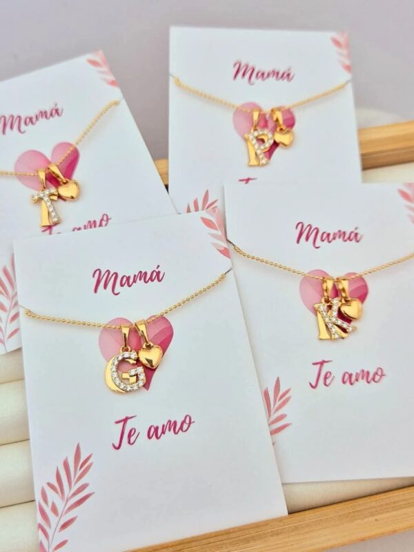 collar inicial +🧡 xuping jewerly rose, todas las letras