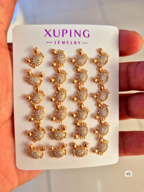 arete cangrejo xuping jewerly rose