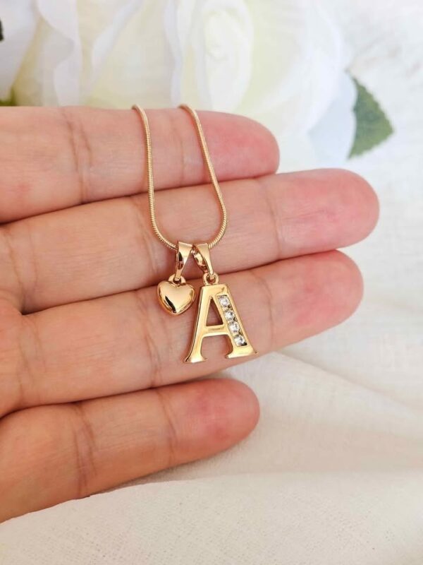 collar inicial +🧡 xuping jewerly rose, todas las letras