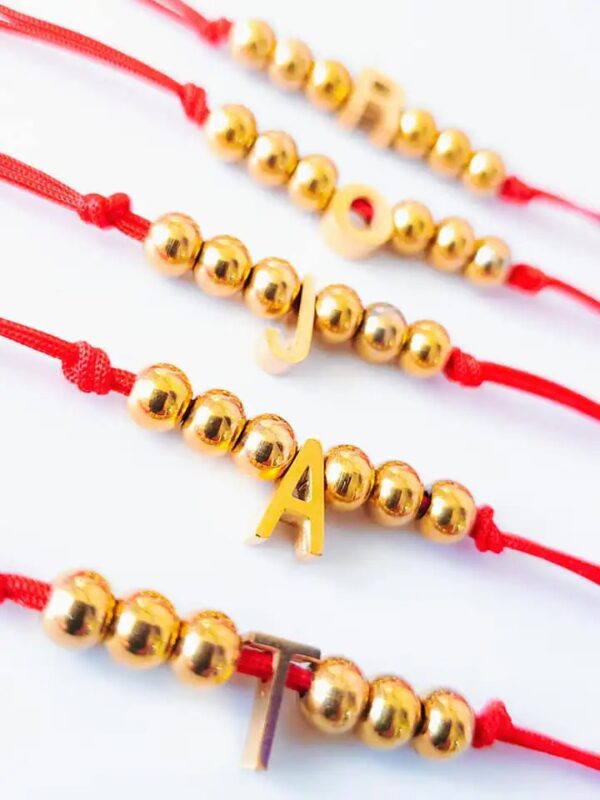 dijes pasante todas las letras iniciales acero dorado para armar collar o pulseras