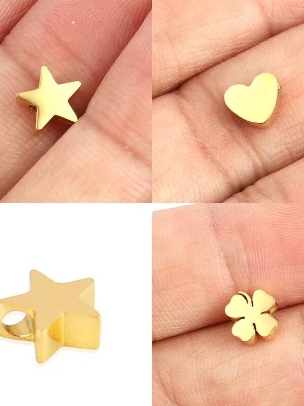 dijes pasante en varios diseños acero