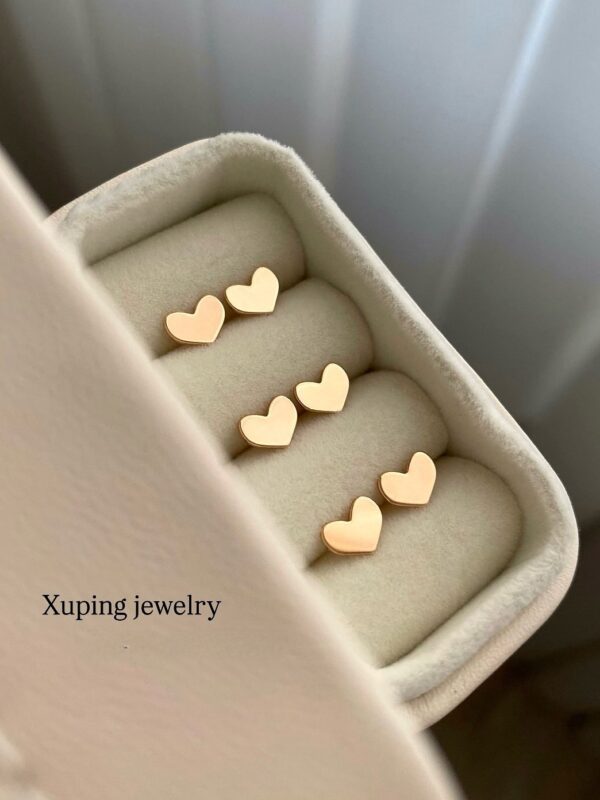 arete corazon plano xuping jewerly rose