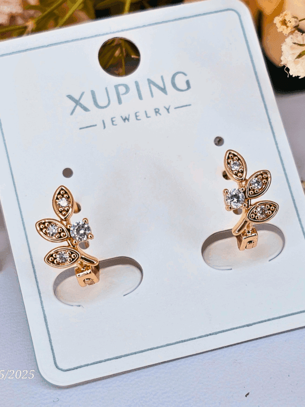 arete espiga circon xuping jewerly rose