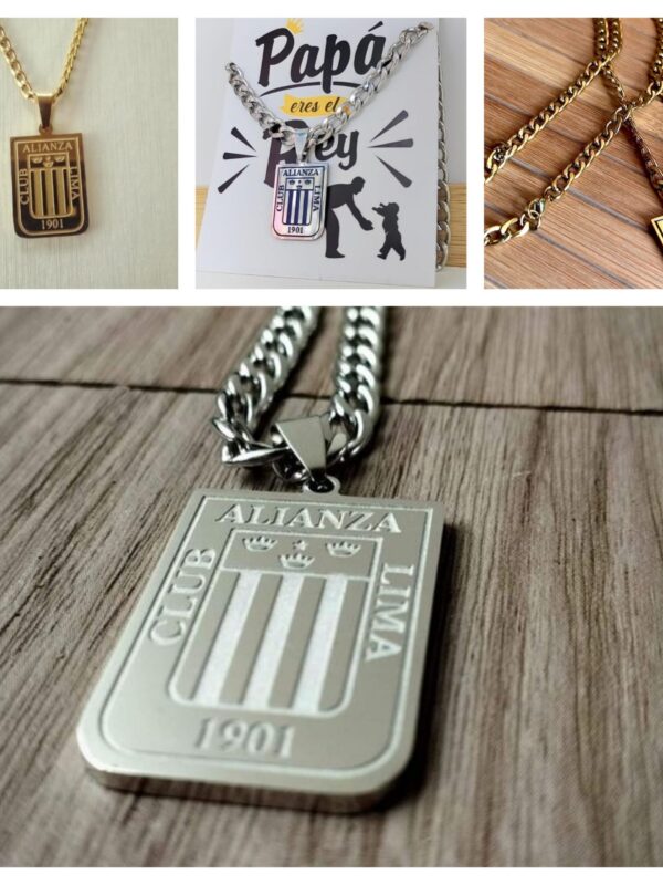 2025/05/1001237845-scaled.jpg collar equipo AL fútbol placa, camiseta acero dorado plateado 60cm