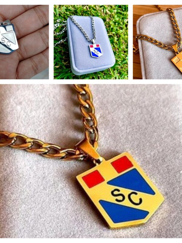 2025/05/1001237860-scaled.jpg collar equipo SC fútbol placa, camiseta acero dorado plateado 60cm