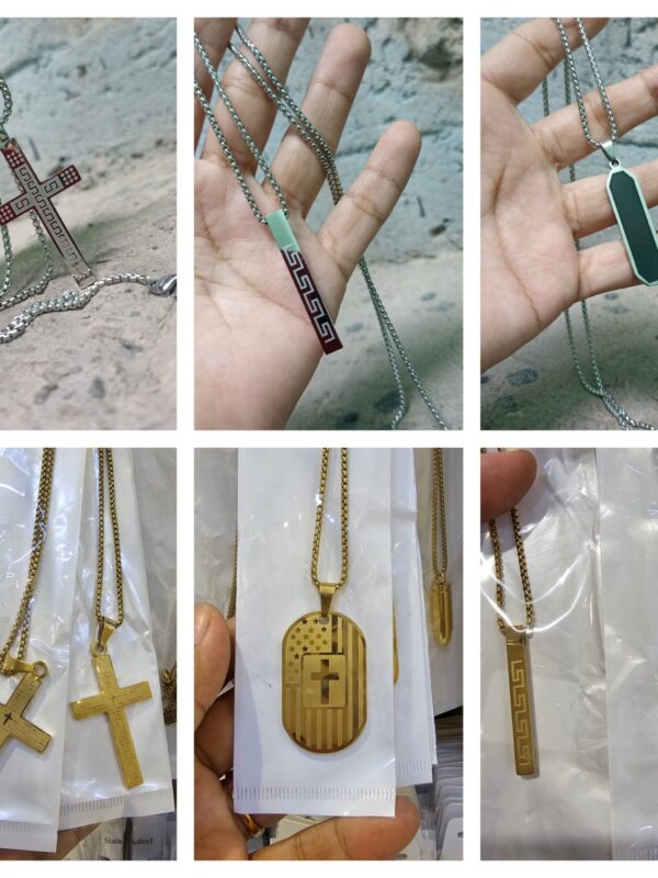 2025/05/1001242322-scaled.jpg collar caballero varios modelos cruz, placa, barra, en ecero dorado y plateado * oferta *