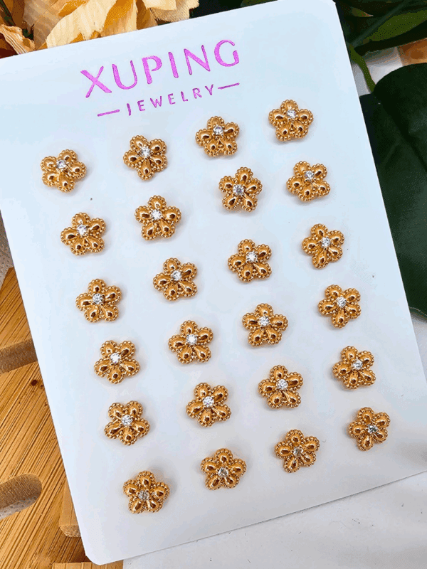 arete flores circon xuping jewerly rose