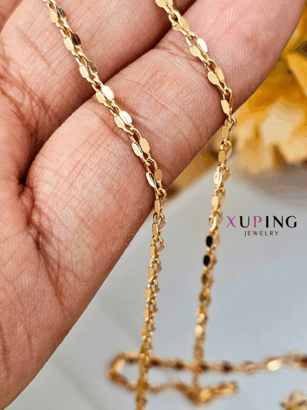 cadena diamante tipo entorchado 45cm xuping jewerly rose