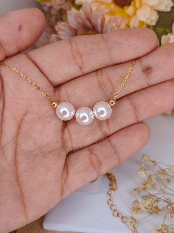 collar triple perlas xuping jewerly rose