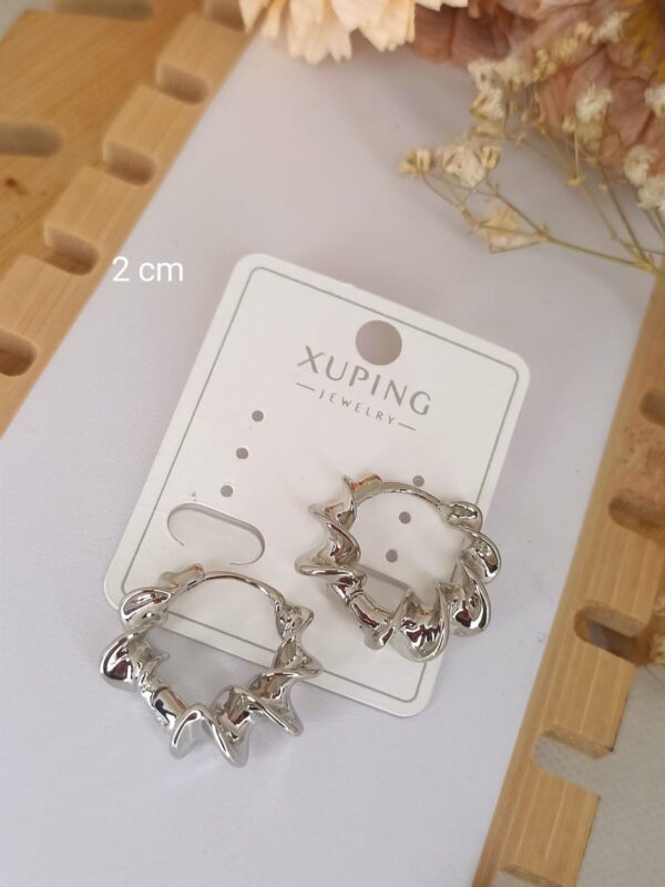 arete entorchado xuping jewerly plateado