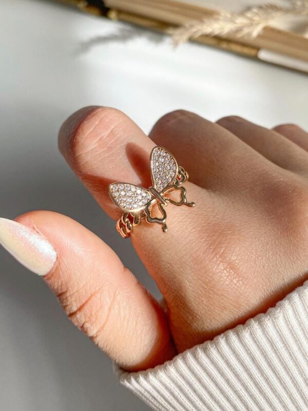 anillo mariposa regulable xuping jewerly rose