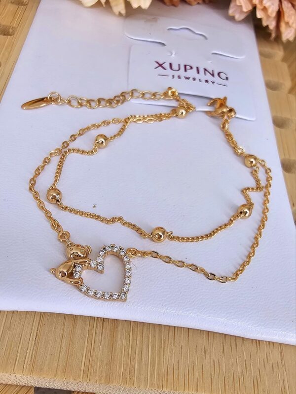 pulsera oso doble caída xuping jewerly rose