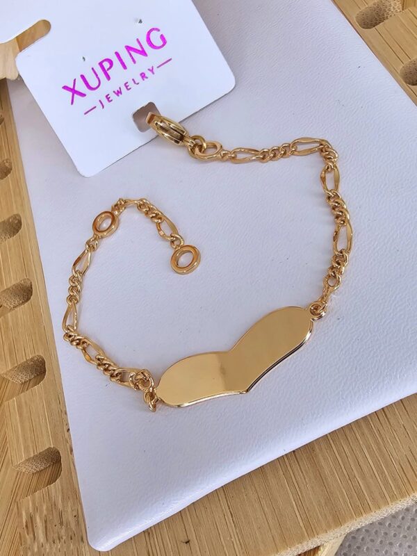 pulsera corazon plano xuping jewerly rose