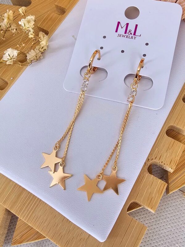 arete largo estrella xuping m&L rose