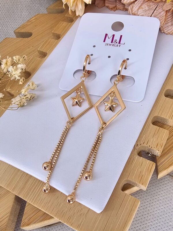 arete largo estrella xuping m&L rose