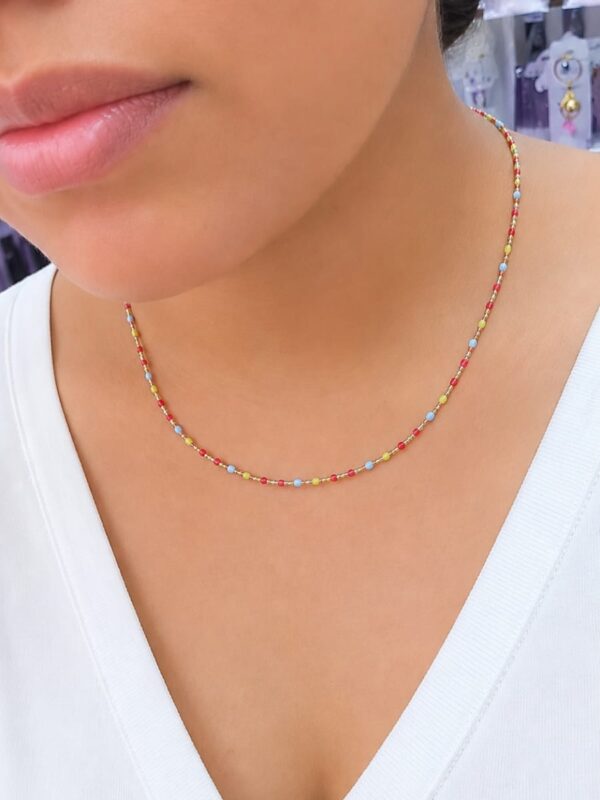 cadena multicolor 45cm, xuping jewerly rose